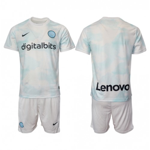 Inter Milan Bortedraktsett Barn 2022-23 Kortermet (+ Korte bukser) Inter Milan Bortedraktsett Barn 2022-23 Kortermet (+ Korte bukser)